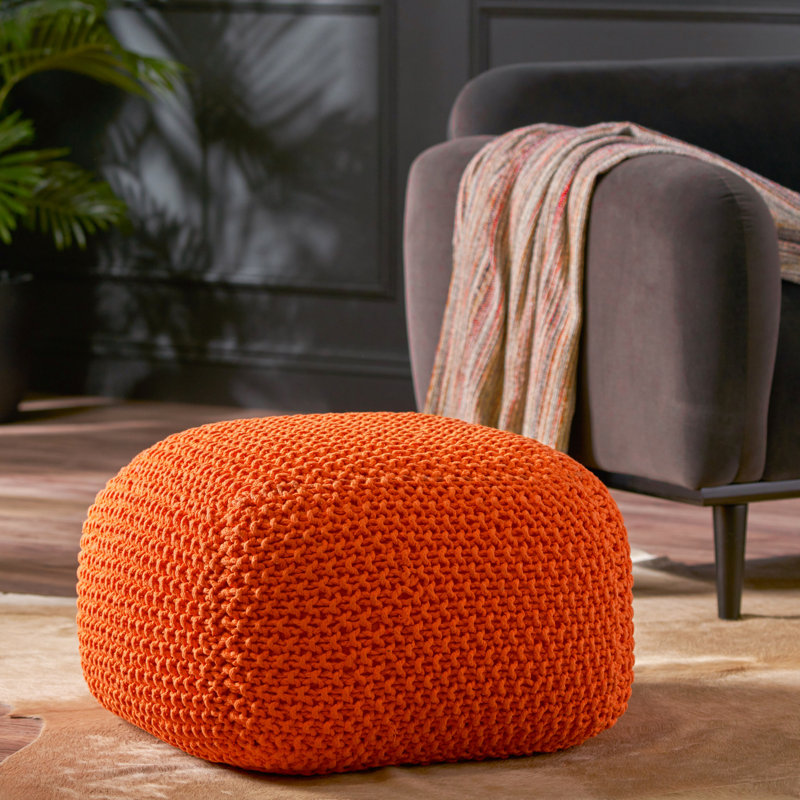 Pouf en coton Hollis