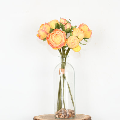 Arrangement floral de pivoines artificielles de 16 po dans un vase avec de l'eau artificielle, longues feuilles de verdure de campagne, fausses fleurs pour la table à manger, centres de table, bouquet de fête de mariage, décoration intérieure