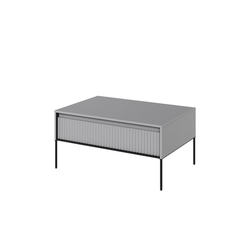 Amarian Four Leg Coffee Table with Storage, Light Grey