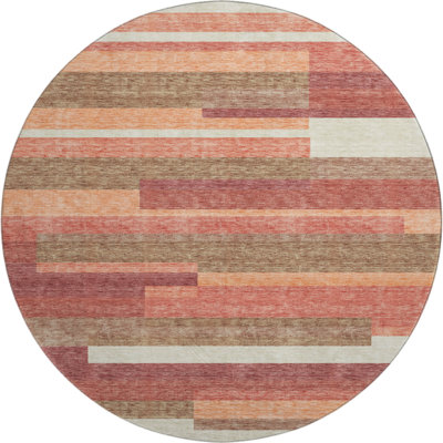 Premium Machine Washable Prisco Coral Rug