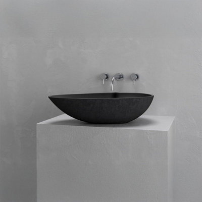 Vast Studio Round Concrete Vessel Sink – Modern Matte Finish, Countertop Bathroom Basin for Luxury Spa & Contemporary Homes