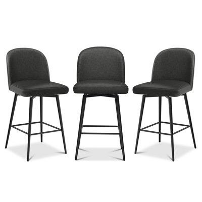 Kanasha 26.9" Swivel Counter Height Bar Stools by George Oliver