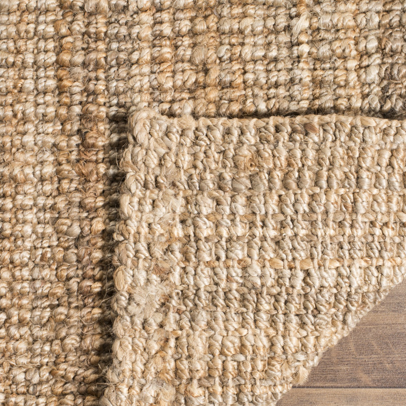 Alda Erroll Pollux Machine Made Power Loom Jute Area Rug, Square 4'