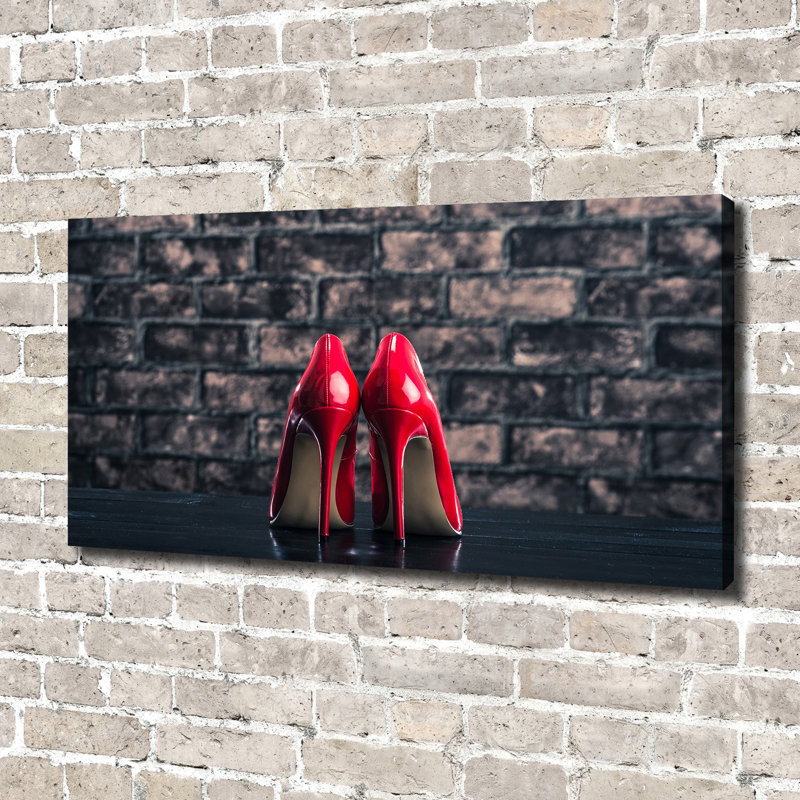 Red Heels - Wrapped Canvas Print