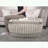 Large Wool and Cotton Pouf with Tufted Design