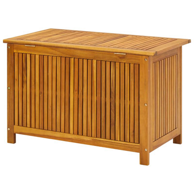 Rosalind Wheeler Corrida 90 cm W 150 L Acacia Solid Wood Deck Box