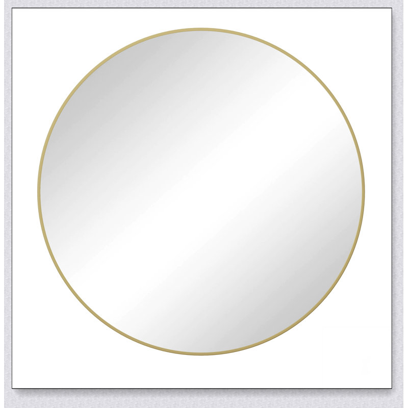Miroir de salle de bain mural, Doré, 36 po x 36 po