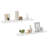 Wall Shelf Set of 2 High Gloss White MDF 23.6 x 3.5 x 1.2 in Floating Wall Shelves-774854471-774854466