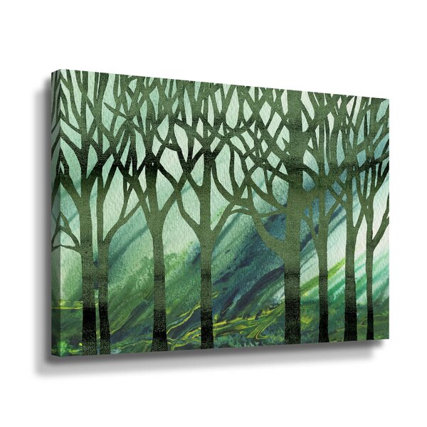 Millwood Pines Morning Abstract Forest Trees Silhouettes On Canvas ...