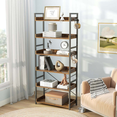 Grijalva Bookshelf , Industrial Bookcase for Living Room, Bedroom and Office