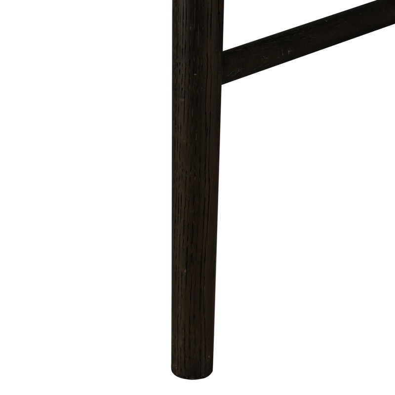 Glenmore Upholstered Dining Chair, Ivory Cotton/Polyester Blend/Viscose, Scrubbed Oak Black