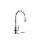 Artifacts® Touchless and Voice-Activated Pull Down Kitchen Sink Faucet with Three-Function Sprayhead