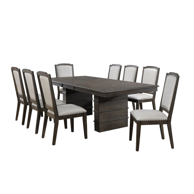 Seaver 8 - Person Double Pedestal Dining Set