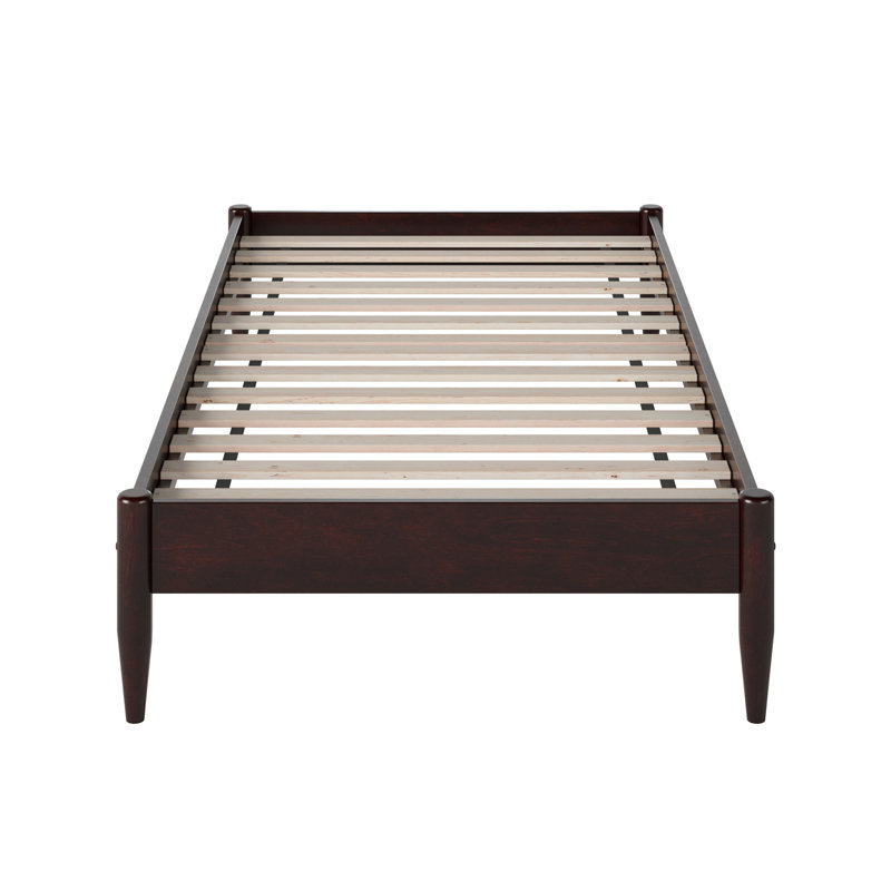 Structure de lit Anitia, Simple extra long, Espresso