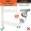 Porte-serviettes double en acier inoxydable de 24 po, convenant à la salle de bain et à la cuisine, conception murale-113754513