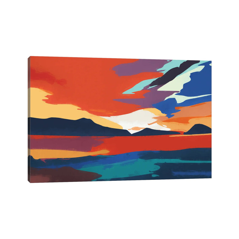 «Vibrant Sunset III» par Angel Estevez, reproduction d'art sur toile tendue, H 8 po x l 12 po x P 0,75 po
