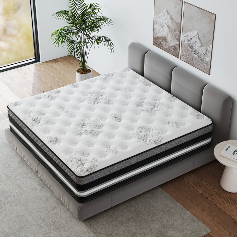 Matelas hybride à ressorts ensachés 12 po / 14 po, 12", Grand lit