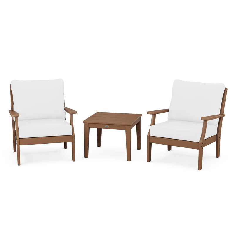 Braxton 3-Piece Deep Seating Set, Black, Spa