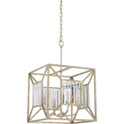 Steward 4 - Light Gold Square/Rectangle Pendant