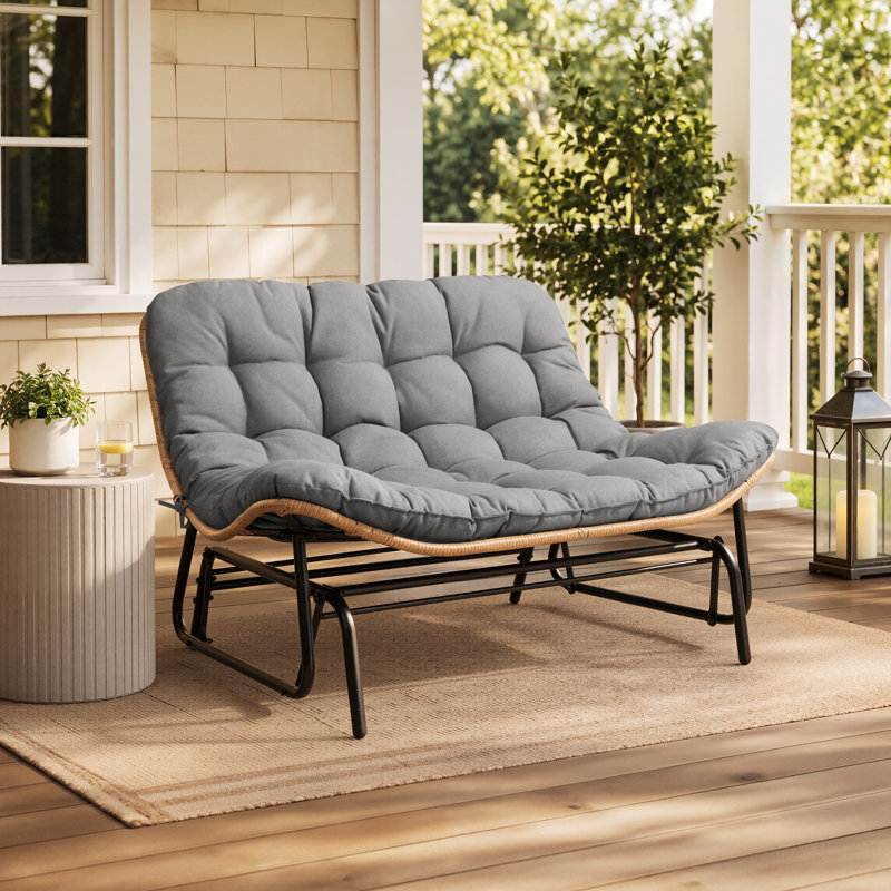 51.97'' Wide Patio Loveseat, Gray