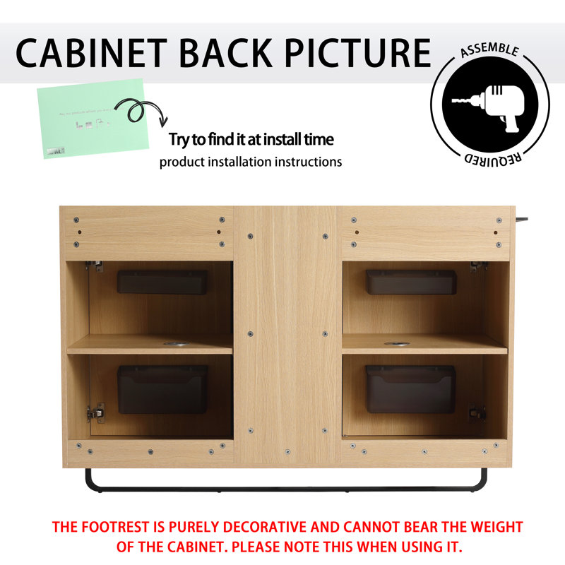 48'' Double Bathroom Vanity Base