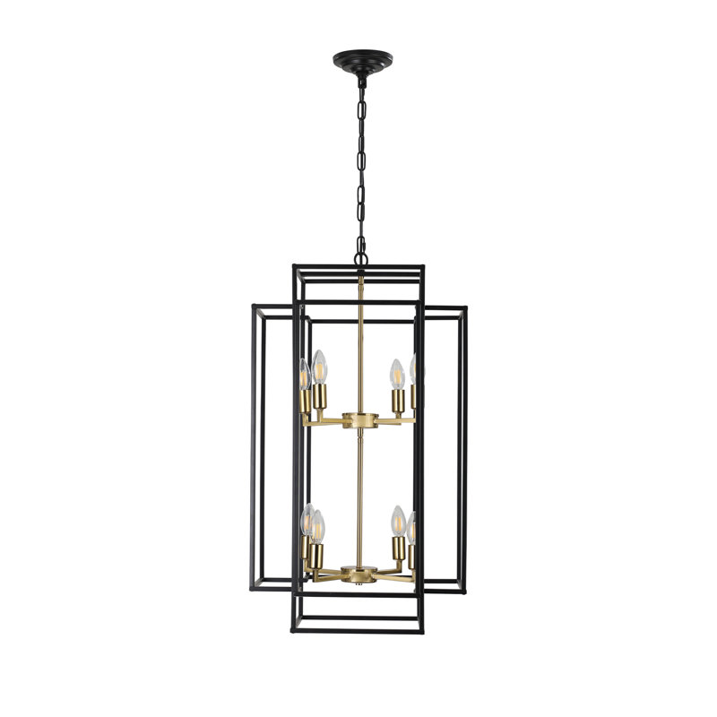 Luminaire suspendu 8 niveaux pour lanterne, Doré