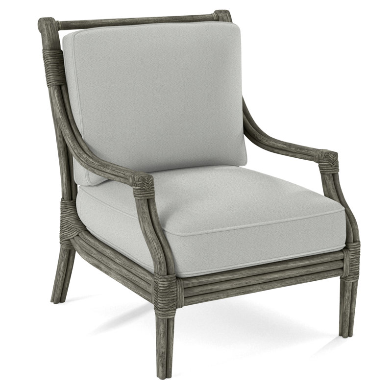 Fauteuil l 32 po Inveron, Pierre grise, Tissu performance bleu clair 0851-55