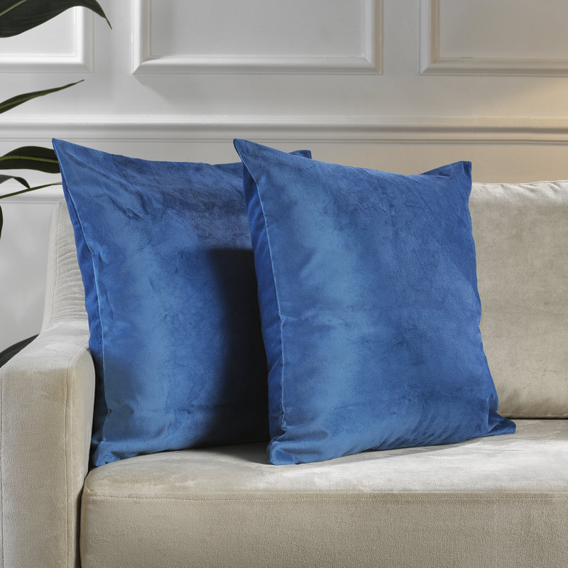 Housses de coussin rectangulaires en velours mat, 42 - bleu Honolulu