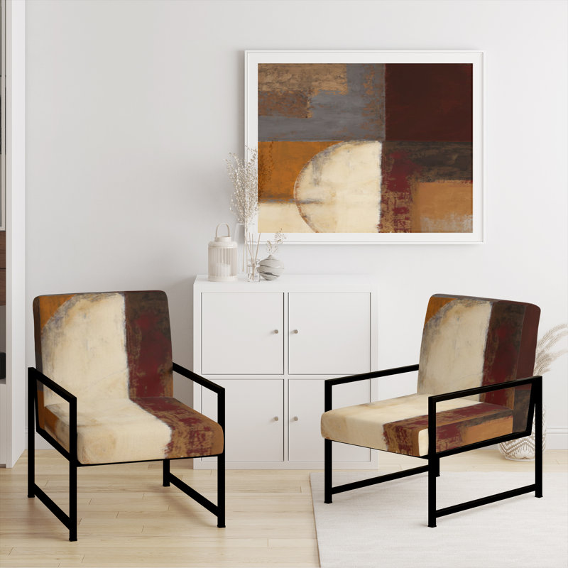 Culligan - Upholstered Abstract Accent Arm Chair, Black