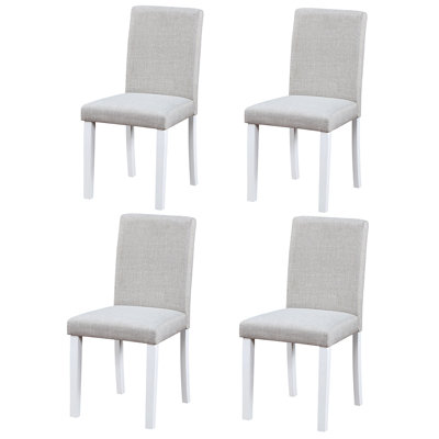 Chaises de salle à manger seulement, ensemble de chaises de salle à manger pour 4 personnes, chaise de cuisine avec siège rembourré, chaise d'appoint pour salle à manger