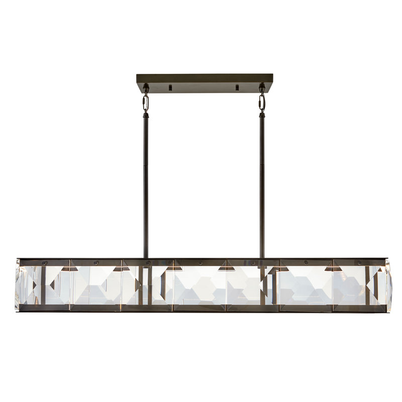 Jolie Integrated LED Linear Chandelier w/ Crystal Accents