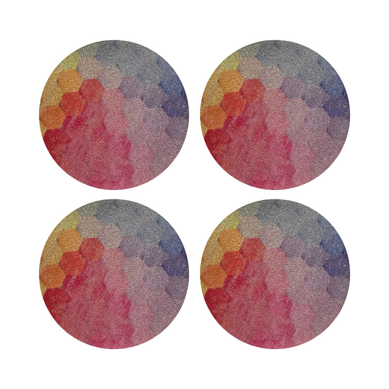 Glass Beads Round Beaded Placemats