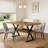 Shaun 63" Dining Table with X-Shaped Metal Legs-1980230897