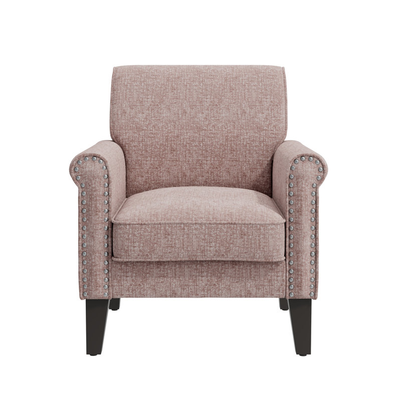 Kyhl Upholstered Armchair, Pink Chenille