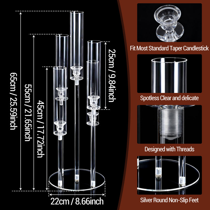 Candelabra with Candle Included, Set of 2