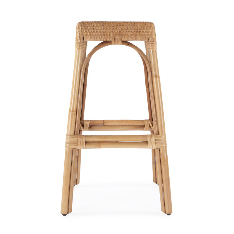 Robias Rattan Bar & Counter Stool, Natural/ Natural Rattan Frame, Bar Stool (30" Seat Height)