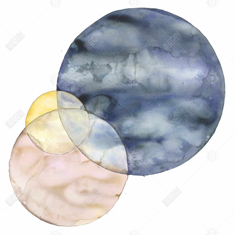 Circles - 18"x18" Throw pillow - Poly twill - Print on demand