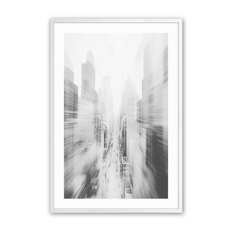 Pulsion urbaine, Cadre photo simple blanc opaque, H 12 po x l 15 po