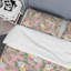 Ensemble de housse de couette rétro fleur et vert - Polyester en microfibre-1385483405