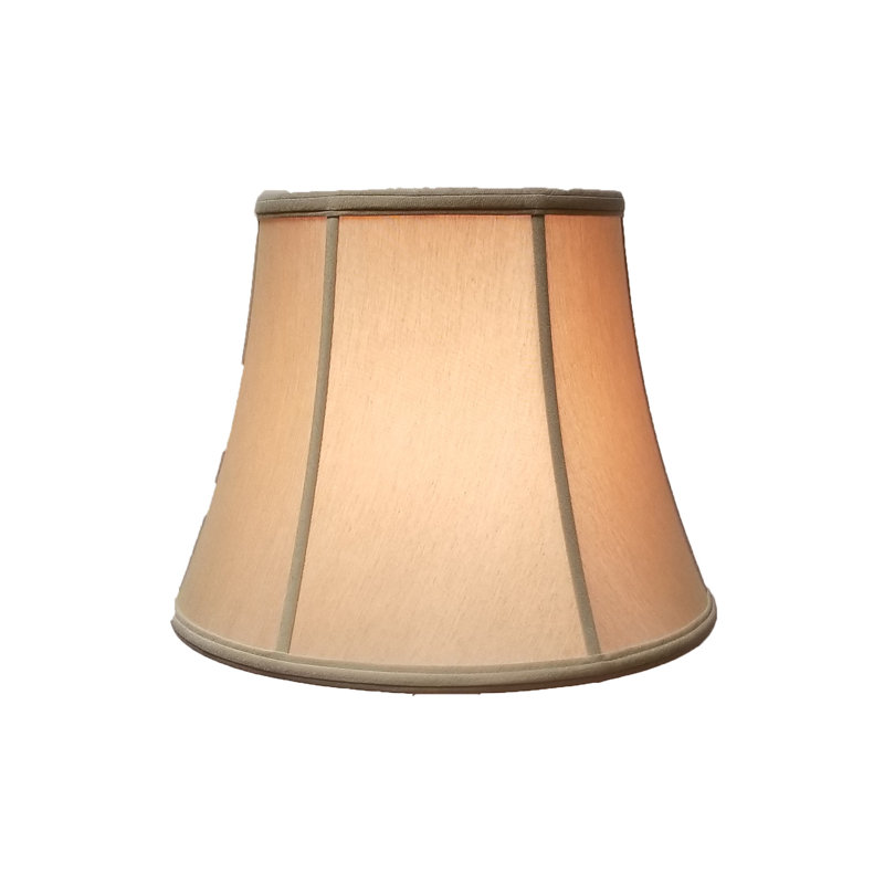 Abat-jour cloche modifié, Or antique / Blanc cassé, H 10,5 po x l 14 po x P 14 po