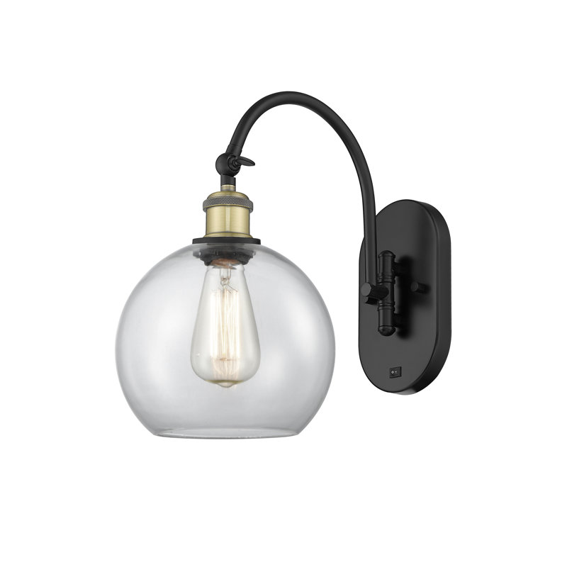 Ellington Swing Arm Sconce, Incandescent, Black Antique Brass