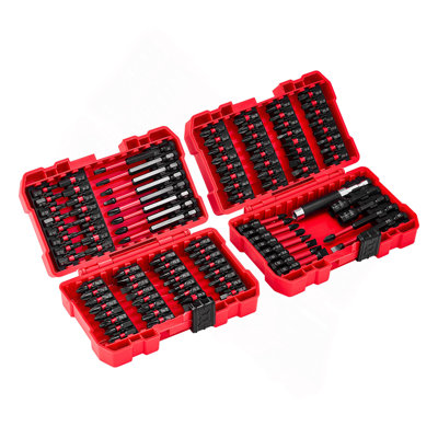 Screwdriver Bit Set 101-Piece Magnetic Bits Blackened Finish With Storage Case