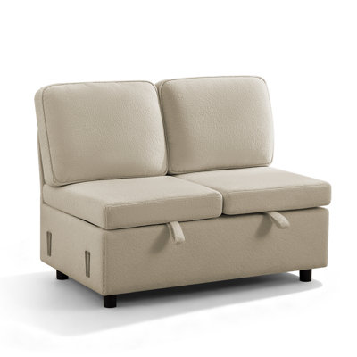 Waldorf 46.4" Armless 2-Seat Module with Storage (Package A)