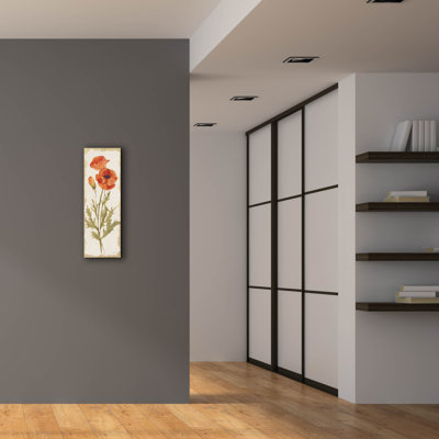 «Poppy Panel Light» par Cheri Blum, art mural sur toile, 12 po x 36 po