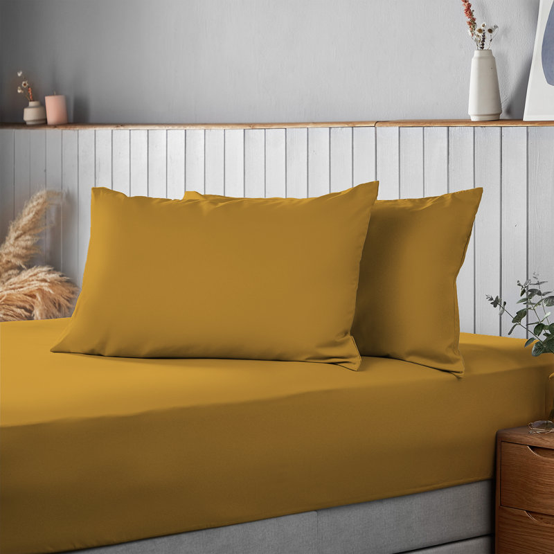 Silentnight Supersoft Plain Microfibre Housewife Pillowcase, Yellow