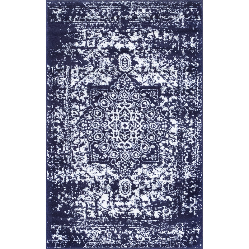 Tapis bleu marine Javert, Rectangle 3 pi 3 po x 5 pi 3 po