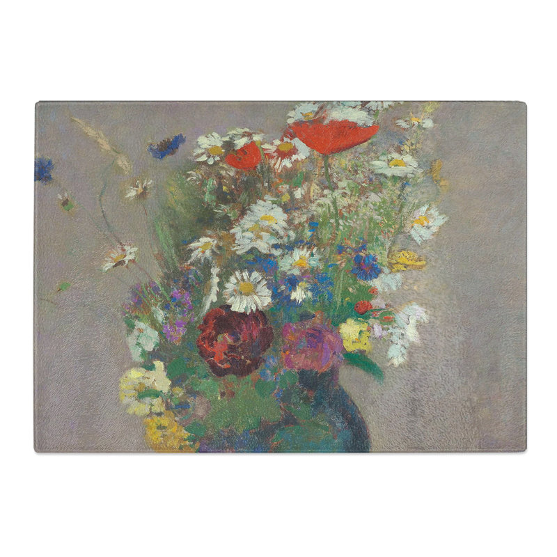 Vase of Flowers Vol.8 by Odilon Redon Chopping Board, 0.4cm H x 28.5cm W x 39cm L