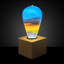 Lampe de table en bois 6,3 po