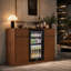 Modern Fluted Design with Built In Power Hub Freestanding Bar Cabinet for Dining Room and Kitchen-666791195-666791173