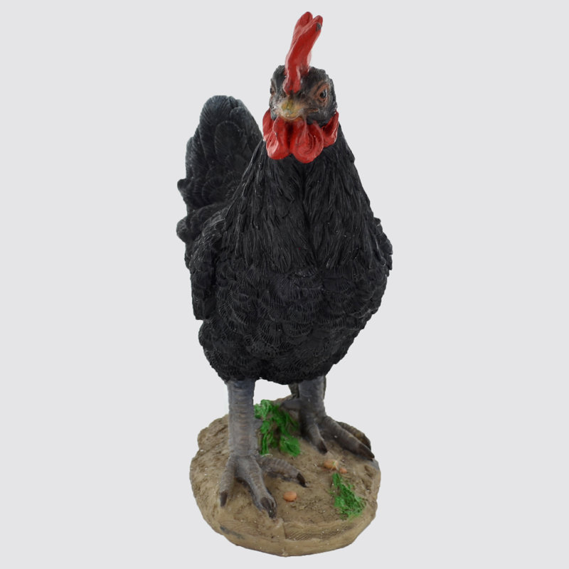 Edmonson Weather Resistant Polyresin Garden Statue, Black, 26cm H x 22cm W x 15cm D